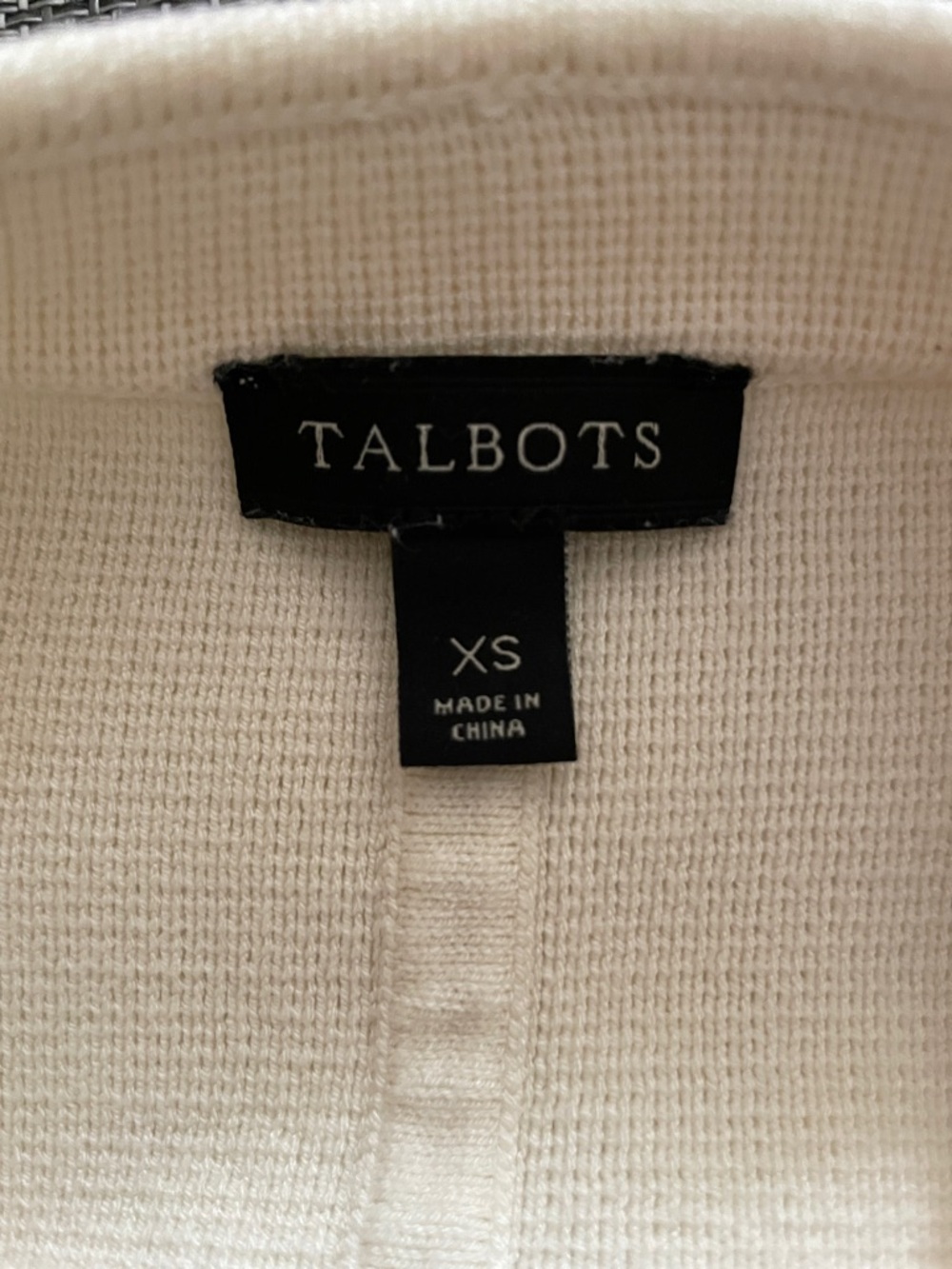 Talbots Cream Knit Button-Front Cardigan - Picture 8 of 8